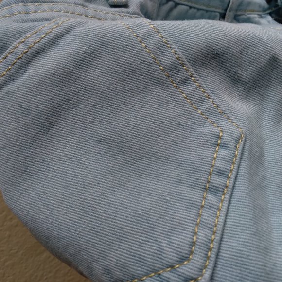 Yesstyle Miss Kekeli High Waisted Light Wash Denim Shorts - Picture 7 of 9